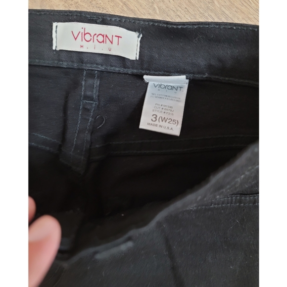 Vibrant m.i.u black mid rise ripped skinny jeans size 3 (W25) - Picture 4 of 6